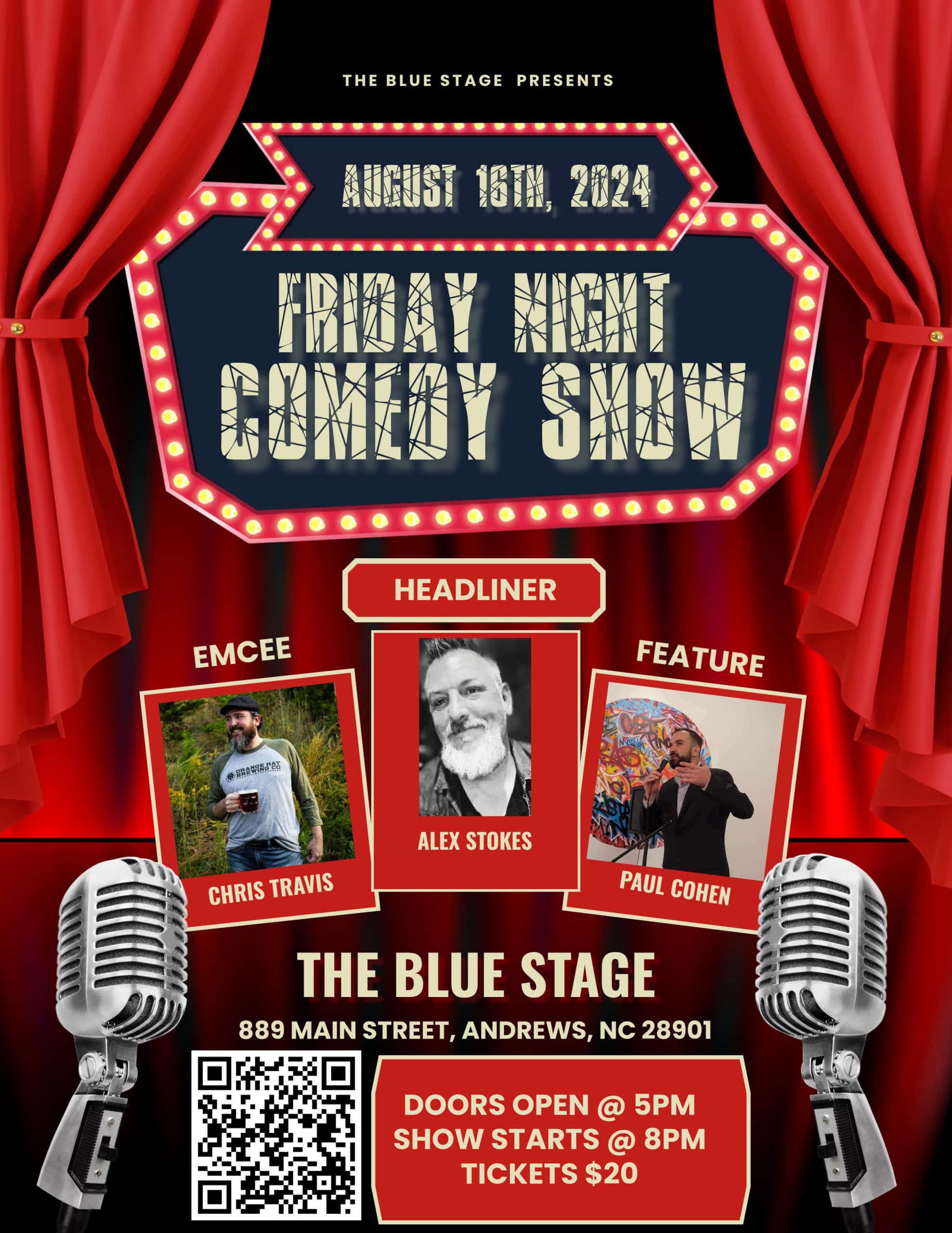 Friday Night Comedy Show at The Blue Stage